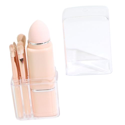 EXQUIMEUBLE Make Up Satz Tragbare Kosmetikpinsel mit Zwei Multifunktionale Make Up Werkzeuge für Mädchen Kunstfaser und Kunststoff für Puder Lidschatten und Rouge von EXQUIMEUBLE