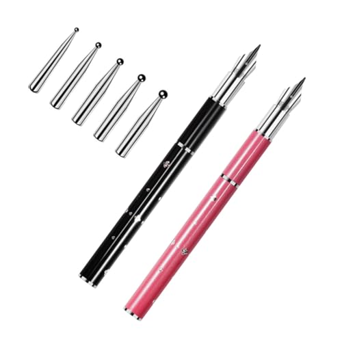 EXQUIMEUBLE 2 STÜCK Teiliges Nageldesign set mit Austauschbaren Spitzen Feiner Nail Art Liner und Malstift für Präzises Zeichnen Langlebiges Material Tragbar für Profi Nagelpflege für Frauen von EXQUIMEUBLE