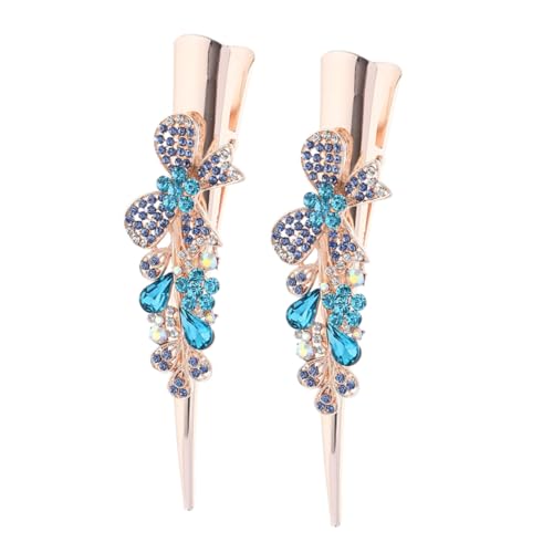 EXQUIMEUBLE 2stücke Haarspangen Mit Kristallschleife Alligator-haarnadeln Kleine Haarspangen Dekorativ Rutschfest Haarschmuck Mit Entenschnabel Für Damen Und Mädchen Haar-accessoires von EXQUIMEUBLE