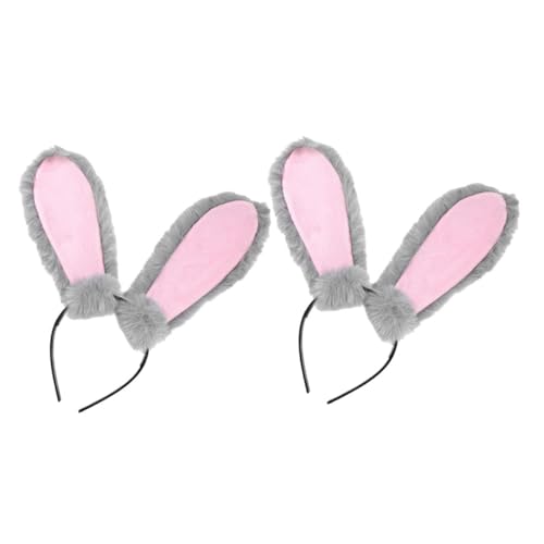 EXQUIMEUBLE 2stücke Bunny Ohren Haarband Flauschige Kaninchenohren Für Cosplay Und Themenpartys Bequemes Und Lustiges Accessoire Für Erwachsene von EXQUIMEUBLE