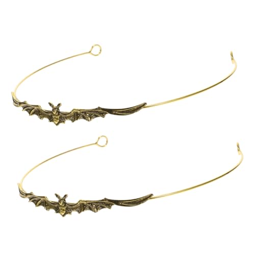 EXQUIMEUBLE 2stücke Halloween Krone Stirnband Mit Glitzer-rhinestones Elegantes Kopfschmuck-accessoire Für Damen Für Karneval Cosplay Und Hochzeiten Vintage Bat Design von EXQUIMEUBLE