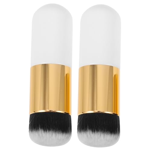 EXQUIMEUBLE 2 Stück Fluffy Make up Pinsel Weicher Loose Powder und Blush Brush Ergonomisch für Flüssiges und Puder make up Vielseitig für Frauen und Professionelle Kosmetik anwendung von EXQUIMEUBLE