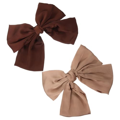 EXQUIMEUBLE 2 Stück Große Haarschleifen Damen Haarklammern mit Ergonomischem Bogen Design Bequeme Haarspangen für Verschiedene Frisuren Haarschleifen für Alltag und Festliche Anlässe von EXQUIMEUBLE