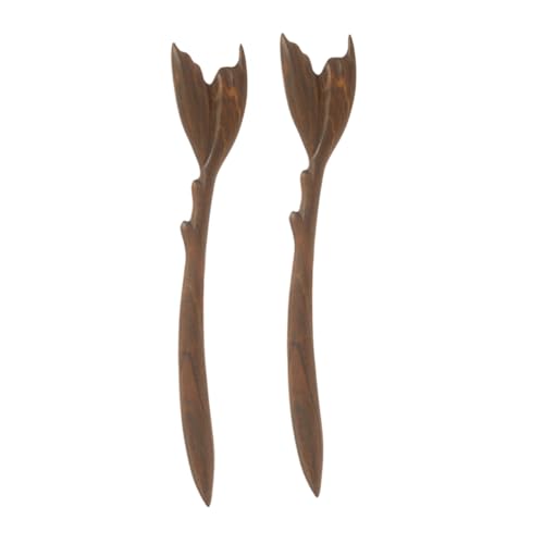 EXQUIMEUBLE 2stücke Vintage Grün Sandelholz Haarnadeln Mit Fischschwanz-design Holz-haarstäbe Für Frauen Chignon-haarspangen Traditionelle Haaraccessoires von EXQUIMEUBLE