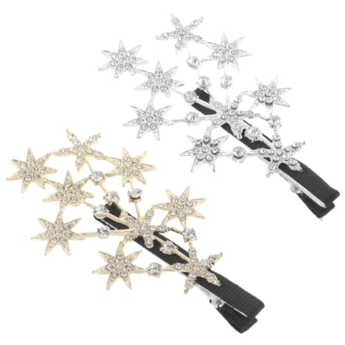 EXQUIMEUBLE 2 Stücke Stern Haar Clips Frauen Strass Haar Zubehör Funkelnden Kopfschmuck Für Party von EXQUIMEUBLE