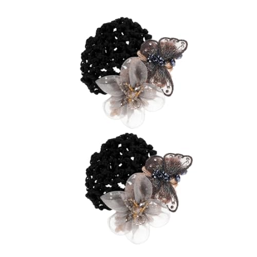 EXQUIMEUBLE Haarknoten-abdeckungen Für Frauen 2 Stück Schmetterlingsnetz-haarnetze Einfach Anzubringende Dutt-haarnetze Für Mädchen Und Frauen von EXQUIMEUBLE