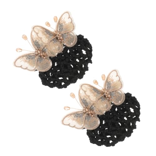 EXQUIMEUBLE Haarnetze Abdeckung Für Dutts 2 Stück Damen Netz Haarspange Haarspange Bequeme Passform von EXQUIMEUBLE