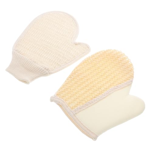 EXQUIMEUBLE 2stücke Duschhandschuh Aus Sisalfaser Für Peeling Badreinigung Spa-handschuhe Badezubehör Waschhandschuhe Peeling-handschuh Duschfäustling Badehandschuhe Für Damen von EXQUIMEUBLE