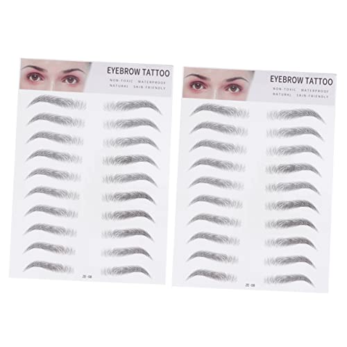 EXQUIMEUBLE 2stücke Künstliche Augenbrauen Transfer Aufkleber Augenbrauenimitation Augenbrauen-schablone Schwarze Augenbrauen Für Frauen Und Männer von EXQUIMEUBLE