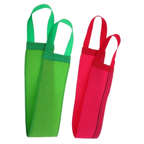 EXQUIMEUBLE 2stücke Rückenschrubber Mit Griffen Peeling-körperwäscher Gestreiftes Badetuch Für Damen Und Herren Langer Waschlappen Für Tiefenreinigung Der Haut Dusche von EXQUIMEUBLE