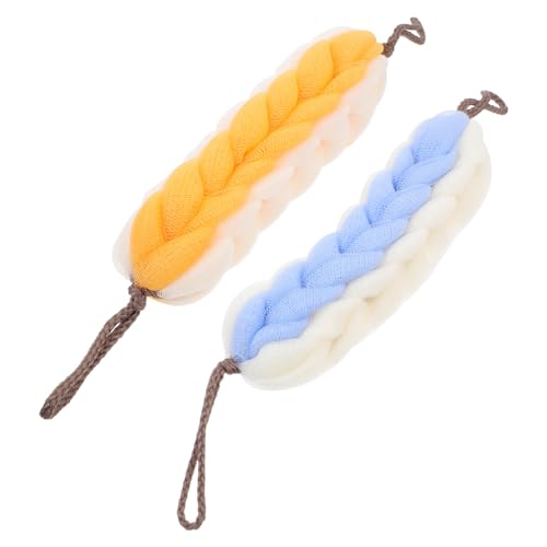 EXQUIMEUBLE 2 Stück Langes Hautfreundliches Pe badetuch Starker Reinigungskraft Praktisches Duschhandtuch zum Sanften Peeling und Entfernen Abgestorbener Hautzellen für Rücken und von EXQUIMEUBLE