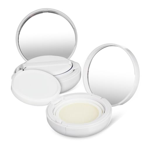EXQUIMEUBLE 2stücke Cushion Foundation Behälter Leere Kissen Kompakte Fall Lose Pulver Container Mit Spiegel Für Beauty Produkte von EXQUIMEUBLE