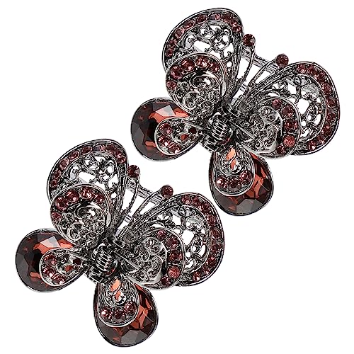 EXQUIMEUBLE 2 Stück Strass Haarspangen Schmetterlinge Haarklammern Haarschmuck für Damen Vintage Party Accessoires für Hochzeiten und Besondere Anlässe EXQUIMEUBLE 2 Stück Strass Haarspangen Schmetterlinge Haarklammern Haarschmuck für Damen Vintage Party Accessoires für Hochzeiten und Besondere Anlässe von EXQUIMEUBLE