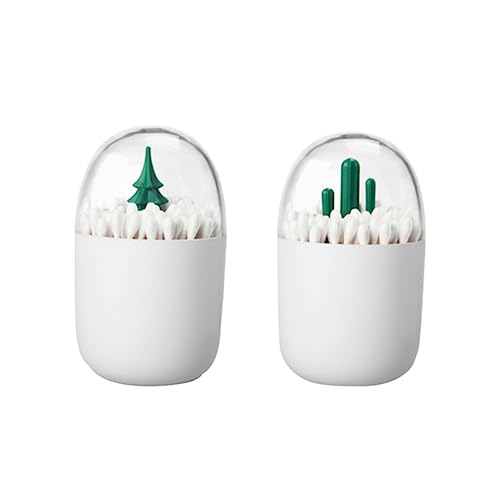 EXQUIMEUBLE 2 Stücke Box Lagerung Topf Baumwolle Pad Baumwolle Tupfer Container Make Up Baumwolle Organizer von EXQUIMEUBLE