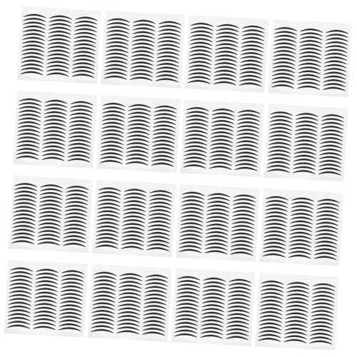 EXQUIMEUBLE 20 Blätter Doppelter Augenlid Eyeliner Aufkleber Modischer Eyeliner Temporärer Eyeliner Aufkleber Selbstklebender Augenlinienstreifen Augenlidheberstreifen Doppelter Augenlid von EXQUIMEUBLE