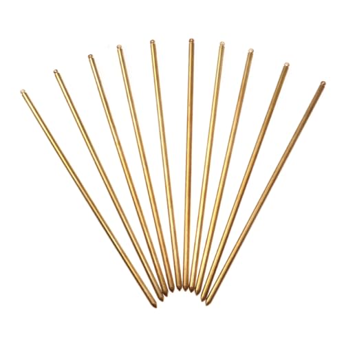 EXQUIMEUBLE 20 Stück Teiliges Haarstäbchen aus Reinen Kupfer mit Loch Metallische Haargabeln für DIY Haarschmuck Langlebige Haarnadeln für Frauen und Mädchen Geeignet für Hochsteckfrisuren von EXQUIMEUBLE