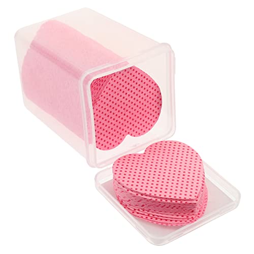 EXQUIMEUBLE 200 Blatt Nageltücher Nagellackentferner Pads für Reisen Herzform Sicher für Gelnägel Einfach zu Transportieren von EXQUIMEUBLE