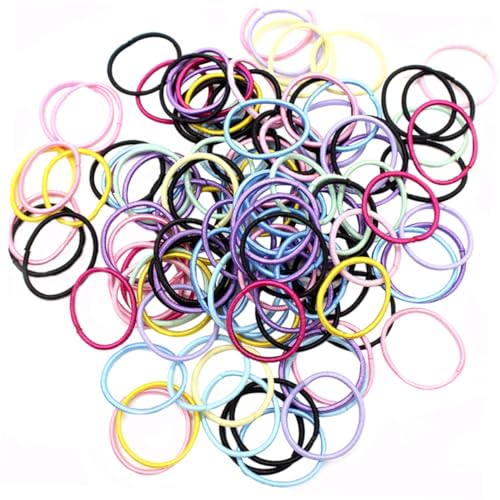 EXQUIMEUBLE 200stücke Bunte Haargummis Für Junge Mädchen Teiliges Set Aus Elastischen Haargummis Ponytail- Für Mädchen Vielseitig Einsetzbare Haaraccessoires in Verschiedenen Farben Für von EXQUIMEUBLE