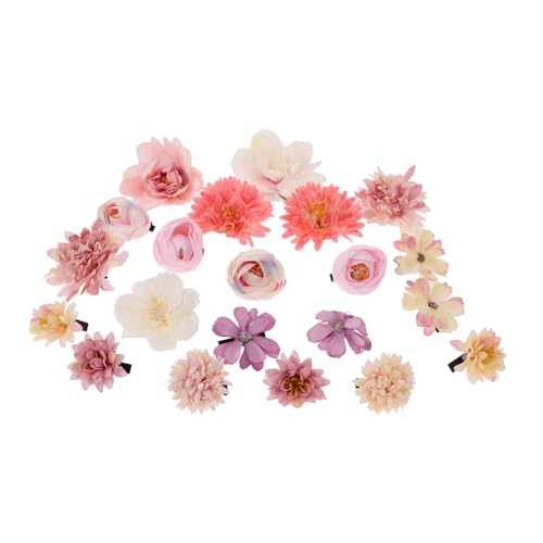 EXQUIMEUBLE 21 Stück Teiliges Blumen Haarklammern aus Seide Blüten design mit Mehrlagigen Blütenblättern Stilvolle Haarspangen für Damen Geeignet für Braut Geburtstag und Alltagslook von EXQUIMEUBLE