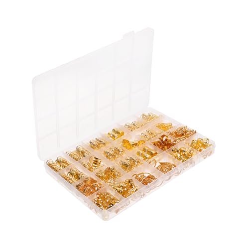 EXQUIMEUBLE 290stücke Metallanhänger Für Haarschmuck Haarschmuck Für Dreadlocks Dreadlock-dekore Goldene Haarmanschetten von EXQUIMEUBLE
