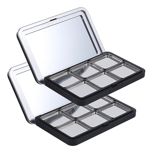 EXQUIMEUBLE 2sätze Leere Lidschattenpalette Kosmetikpalette Tragbar Mehrfach Verwendbar Lidschattenbehälter Make-up-Organizer Lidschattenbox Lidschattenetui DIY-Palette Für Unterwegs von EXQUIMEUBLE