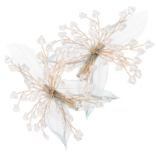 EXQUIMEUBLE 2stücke Haarspange Im Kristallstil Mit Blättermuster Für Damen Kopfschmuck Accessoire Schmuck Für Frauen Geeignet Für Hochzeit Party Und Feier von EXQUIMEUBLE
