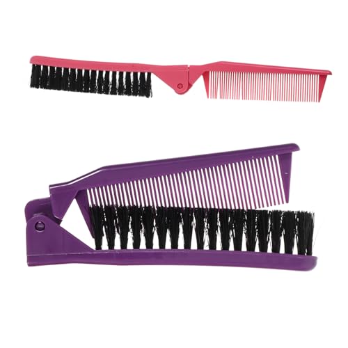 EXQUIMEUBLE 2Stücke Faltbare Reisekämme für Damen und Herren Kompakte Haarkämme für Unterwegs für Haarstyling Tragbar Langlebig und Einfach zu Verstauen von EXQUIMEUBLE