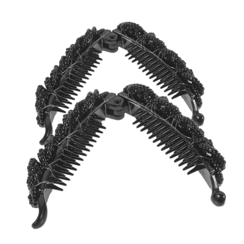 EXQUIMEUBLE 2stücke Bananen-haarspangen Für Dickes Und Dünnes Haar Vintage Haarklammern Für Damen Stylisches Haaraccessoire Für Pferdeschwanz Und Hochsteckfrisuren Elegante Rutschfeste von EXQUIMEUBLE