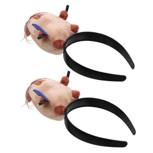EXQUIMEUBLE 2stücke Capybara-stirnband Aus Cartoon-design Party-kostüm-zubehör Stirnband Für Mädchen Alltags-accessoire Fotorequisit Kostüm-outfit Leichtgewichtig von EXQUIMEUBLE