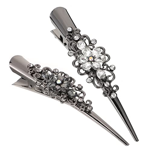 EXQUIMEUBLE 2stücke Glänzende Strass Haarschmuck Clips Metall Duckbill Haarspangen Für Damen Entenschnabel Krokodil Haarklammern Schwarz Und Weiß EXQUIMEUBLE 2stücke Glänzende Strass Haarschmuck Clips Metall Duckbill Haarspangen Für Damen Entenschnabel Krokodil Haarklammern Schwarz Und Weiß von EXQUIMEUBLE