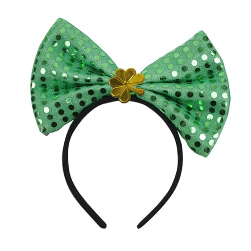 EXQUIMEUBLE 2stücke Glitzerndes Festival Haarband Mit Schleife Patrick Day Kopfschmuck Für Partys Vielseitig Einsetzbar Unisex Hochwertiges Design Langlebig Und Farbecht von EXQUIMEUBLE