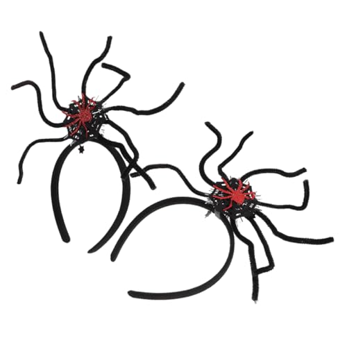 EXQUIMEUBLE 2stücke Halloween Spinnen Haarreif Mit Spinnen-netz Teufel Kopfband Für Frauen Gruselige Kostüm-accessoires Für Partys Und Foto-requisiten von EXQUIMEUBLE