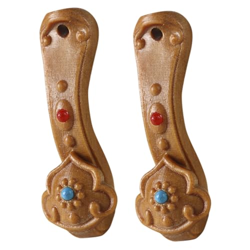 EXQUIMEUBLE 2stücke Holz Ruyi Form Schlüsselanhänger Dekorative Hängedekoration Keychain Charme Handwerk Ornament Für Aufhängen von EXQUIMEUBLE