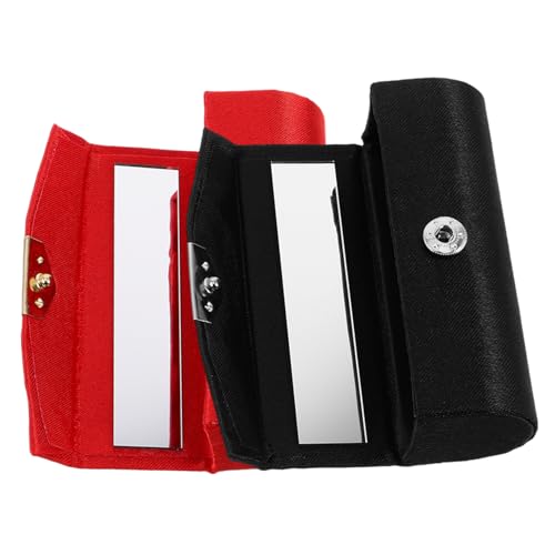 EXQUIMEUBLE 2stücke Lippenstiftetui Aus Seide Für Handtasche Mit Integriertem Spiegel Organizer Für Reisen Zum Aufbewahren Von Lippenstiften Passend Für Damen Und Mädchen von EXQUIMEUBLE