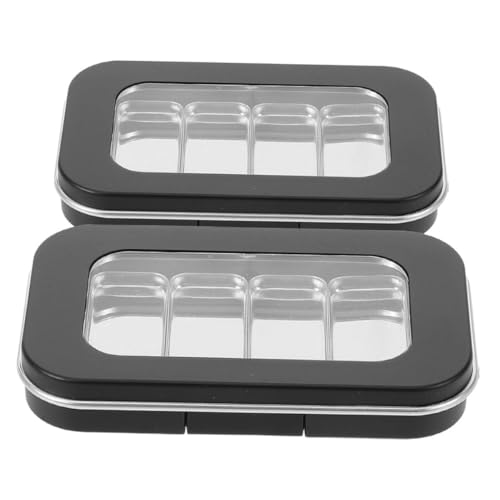 EXQUIMEUBLE 2stücke Magnetische Augen Make-up Palette Leere Lidschatten Box Mit Nachfüllbarem Lidschatten-pfanne Kompakte Und Tragbare Aufbewahrung Für Kosmetik Und Make-up Produkte von EXQUIMEUBLE