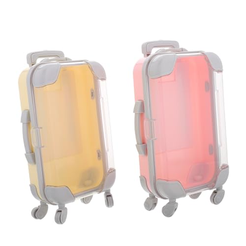 EXQUIMEUBLE 2stücke Mini Wimpern Organizer Koffer Transparente Handheld Box Für Falsche Wimpern Leichter Lash Storage Trolley Für Reisen Und Partys Leer Und Vielseitig Einsetzbar von EXQUIMEUBLE