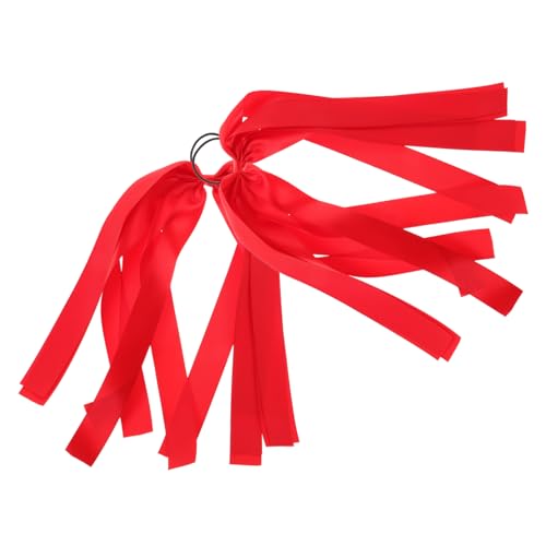 EXQUIMEUBLE 2stücke Haargummis Mit Satin-ribbon Schleifen Süße Rote Haarschmuck Für Pferdeschwänze Für Mädchen Und Frauen Elastische Und Langlebige Ponytail- Für Verschiedene Frisuren von EXQUIMEUBLE