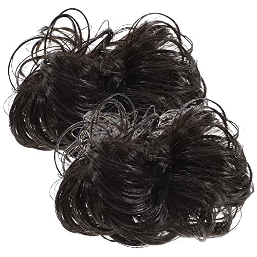 EXQUIMEUBLE 2stücke Haarklauenclip Für Messy Bun Haarteil Aus Hochwertigem Material Lockiges Haar Haarverlängerung Für Frauen Flauschig Und Natürlich von EXQUIMEUBLE