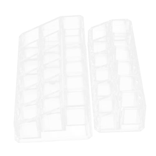 EXQUIMEUBLE 2stücke Transparenter Lippenstift-organizer Aus Lipgloss-halter Klarer Make-up-display-holder Für Schreibtisch Und Schlafzimmer Multifunktionales Aufbewahrungsregal Für von EXQUIMEUBLE