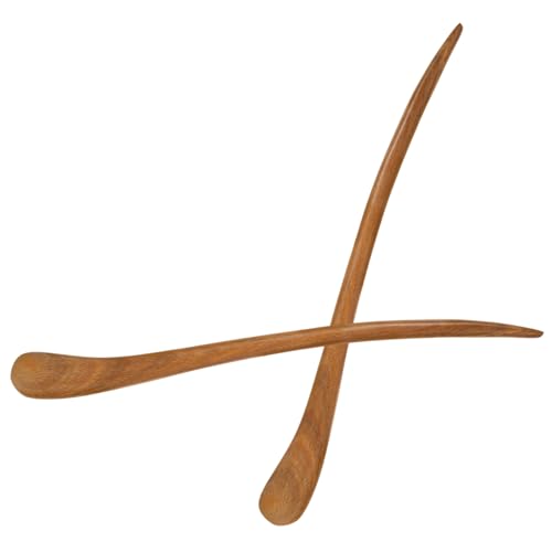 EXQUIMEUBLE 2stücke Vintage Holz Haarnadeln Dekorative Haarstäbchen Retro Haarnadel Für Damen Und Mädchen Haarspange Haarstab Muster von EXQUIMEUBLE