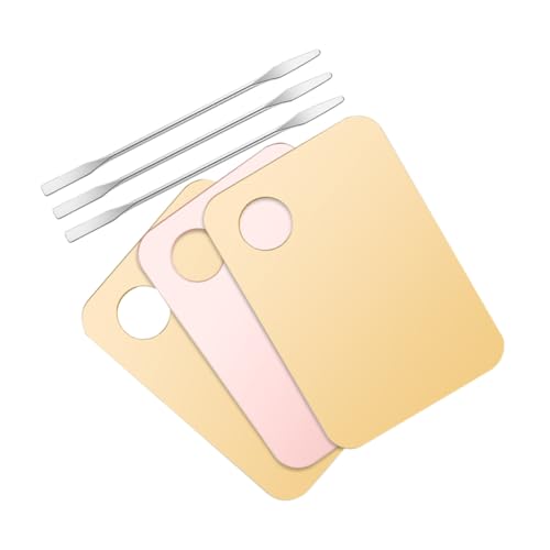 EXQUIMEUBLE 3 Sätze Teiliges Make up Mischpalette mit Spateln Foundation Blending Tray aus Langlebigem Material Präzises Mischen von Make up und Lidschatten Geeignet für Professionelle und von EXQUIMEUBLE