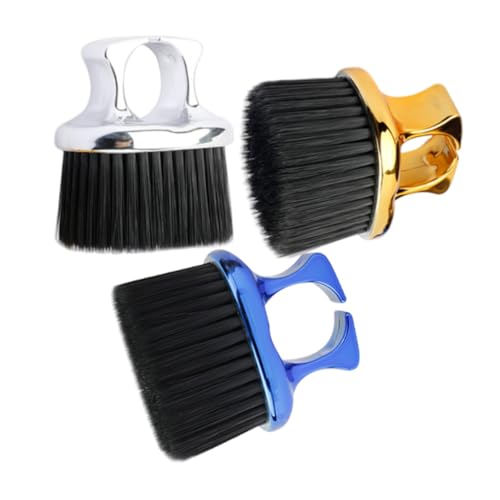 EXQUIMEUBLE 3 Stück Haarreinigungsbürste Styling Bräutigam Haarbürste Pulver Schneiden Verblassen Barbier Körperpflege Rasieren Nacken Männer Neck Duster Friseurbürste Friseurpinsel Nylonwolle von EXQUIMEUBLE