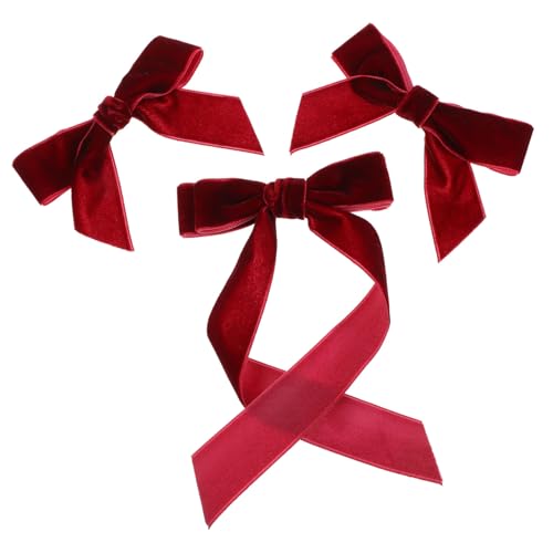 EXQUIMEUBLE 3stücke Teiliges Velours Schleifen Haarklammern Für Mädchen Und Frauen Stilvolle Haaraccessoires Für Anlässe Und Frisuren Verschiedenen Farben von EXQUIMEUBLE