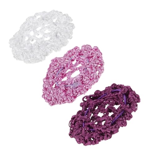 EXQUIMEUBLE 3stücke Ballett-duttnetze Haarnetze Für Damen Elastische Netze Für Tanz Und Gastronomie Haar-accessoires Praktische Haar-netze Für Verschiedene Anlässe von EXQUIMEUBLE