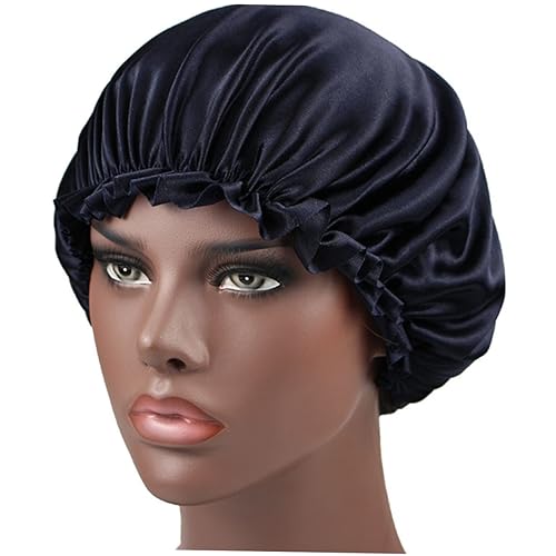 EXQUIMEUBLE 3stücke Spitze Schlafmütze Für Frauen Haarschutz Für Chemotherapie Kreative Motorhaube Mit Ausreichend Rot Schwarz Marineblau von EXQUIMEUBLE