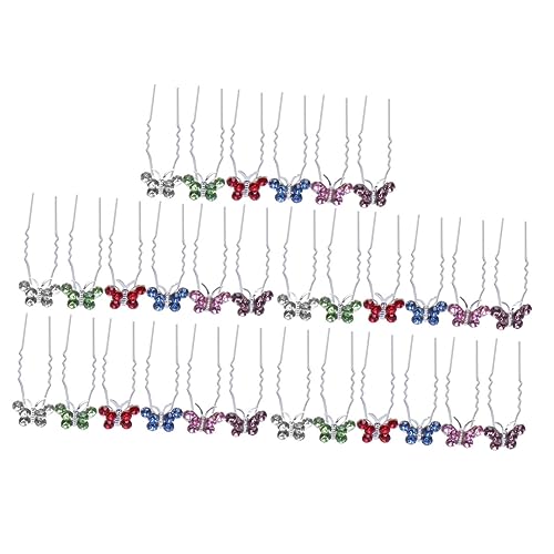 EXQUIMEUBLE 30stücke U-förmige Haarnadeln Mit Strass Haarstäbchen Für Damen Hochsteckfrisur Party Hochzeit Gebrauch von EXQUIMEUBLE