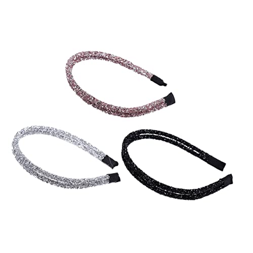 EXQUIMEUBLE 3stücke Strass-kopfreifen Strass-stirnband Strass-haarband Strass-kopfschmuck Strass-kopfbedeckung Für Party Festival Hochzeit Alltag Mädchen von EXQUIMEUBLE