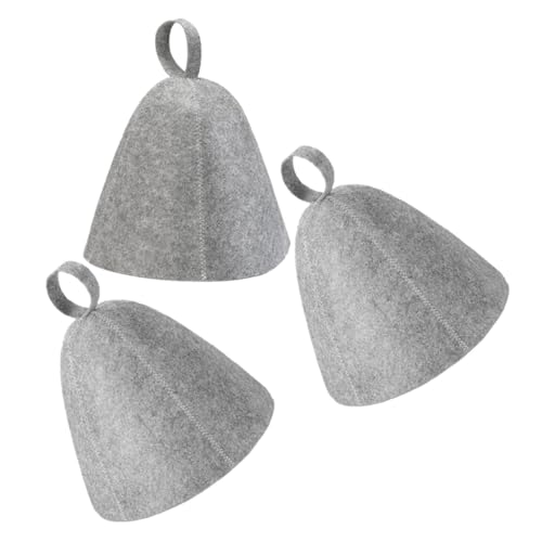 EXQUIMEUBLE 3stücke Filz Saunahut Für Damen Und Herren Badehaus-filzhut Wiederverwendbarer Spa-hut Saugfähige Kopfbedeckung Für Sauna Und Dampfbad von EXQUIMEUBLE