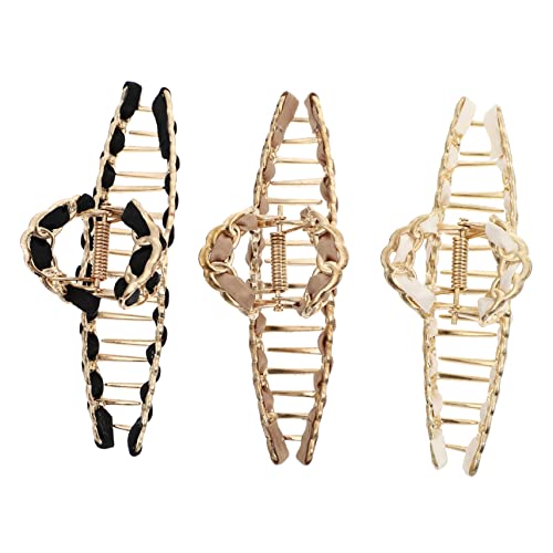 EXQUIMEUBLE 3stücke Metall Haarclip Haar Klemme Für Frauen Pferdeschwanzspangen Frisurenspangen Mit Zähnen Für Dünnes Dichtes Haar von EXQUIMEUBLE