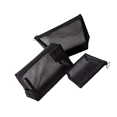 EXQUIMEUBLE 3stücke Teiliges Mesh Kosmetiktaschen Für Reisen Handtaschen Zur Aufbewahrung Von Make-up Und Toilettenartikeln Für Frauen Und Mädchen von EXQUIMEUBLE
